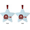 Hockey Metal Star Ornament - Front and Back