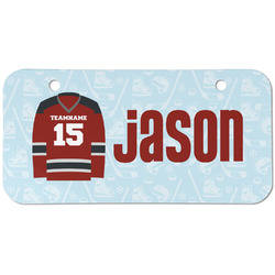 Hockey Mini/Bicycle License Plate (2 Holes) (Personalized)