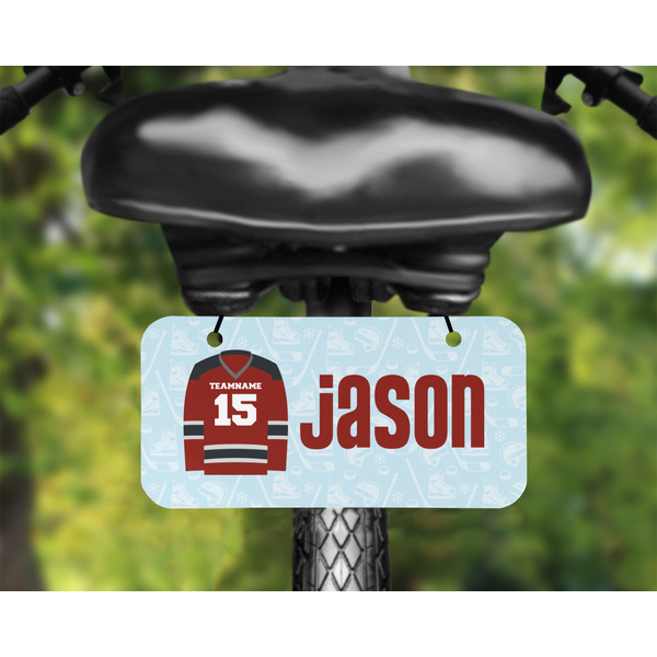 Hockey Mini License Plate on Bicycle - LIFESTYLE Two holes