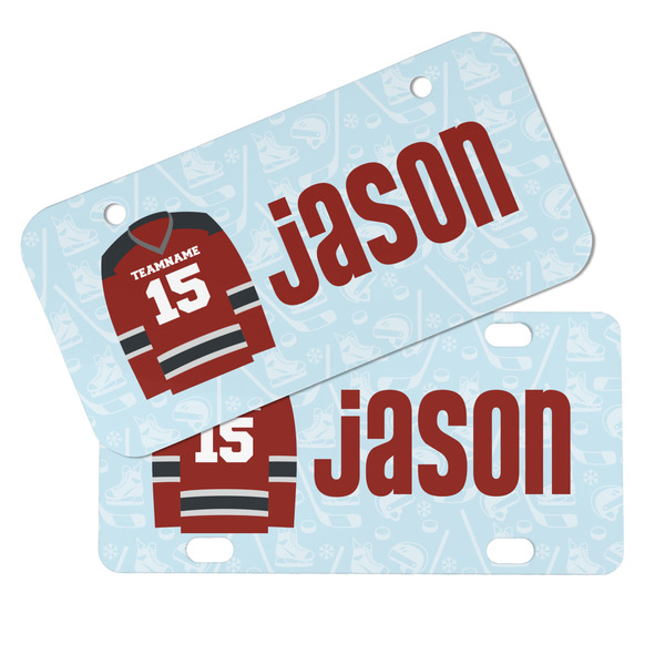 Hockey Mini License Plates - MAIN (4 and 2 Holes)
