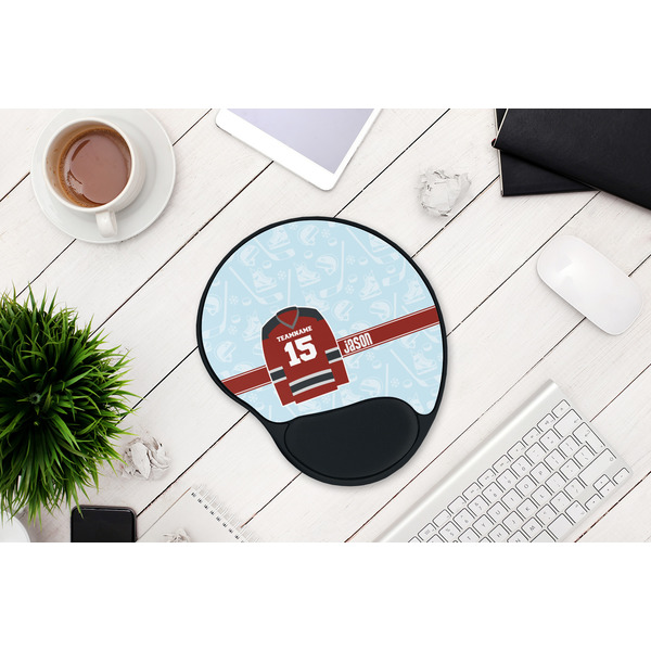 Hockey Mouse Pad with Wrist Rest - LIFESYTLE 1