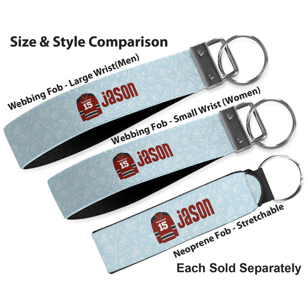 Hockey Multiple Key Ring comparison sizes