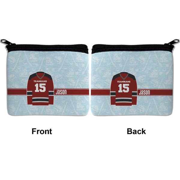 Hockey Neoprene Coin Purse - Front & Back (APPROVAL)