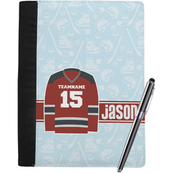 Hockey Notebook Padfolio - Large w/ Name and Number