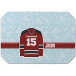 Hockey Dining Table Mat - Octagon (Single-Sided) w/ Name and Number