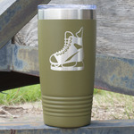 Hockey 20 oz Stainless Steel Tumbler - Olive - Single Sided