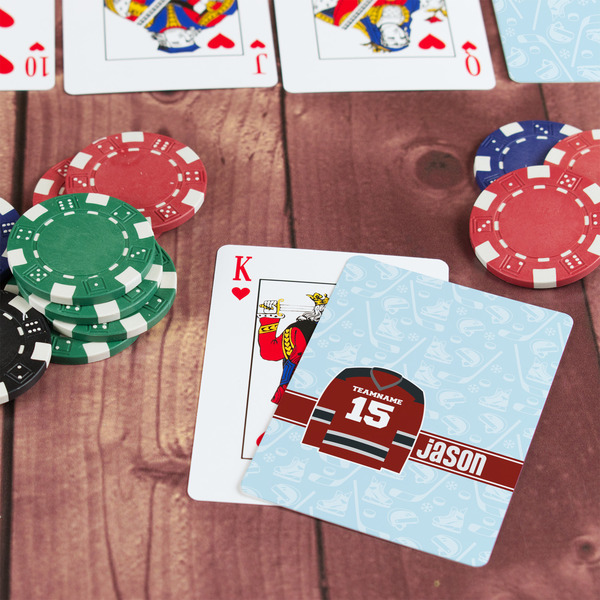 Hockey On Table with Poker Chips