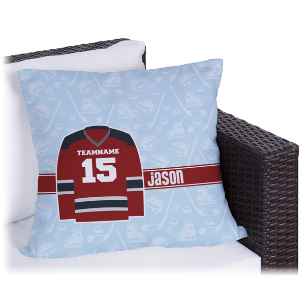 Custom Hockey Outdoor Pillow - 20" (Personalized)