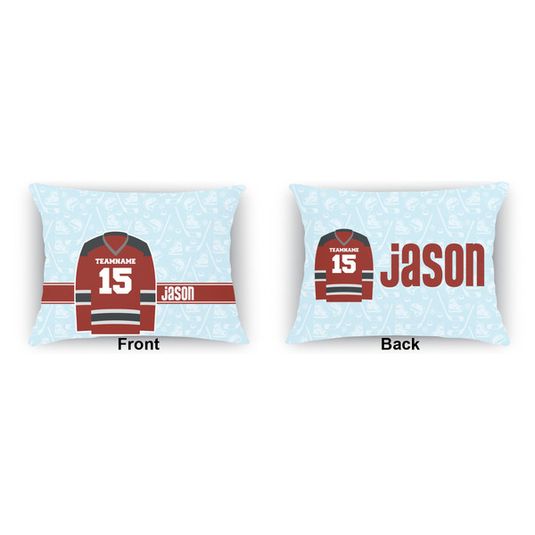Hockey Outdoor Rectangular Throw Pillow (Front and Back)