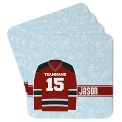 Hockey Paper Coasters w/ Name and Number