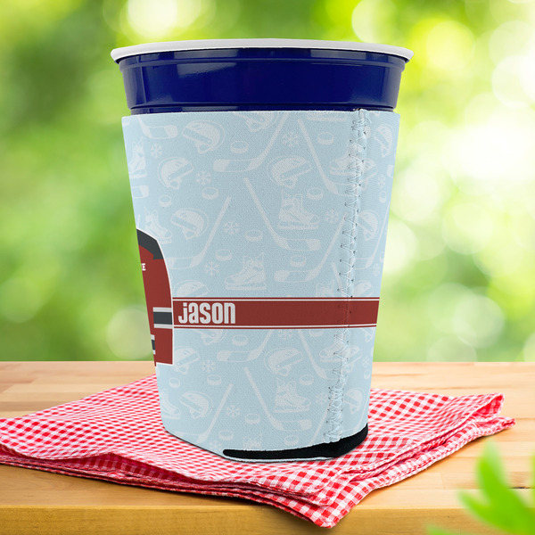 Hockey Party Cup Sleeves - with bottom - Lifestyle