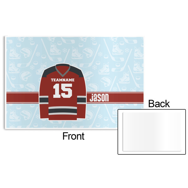 Hockey Disposable Paper Placemat - Front & Back