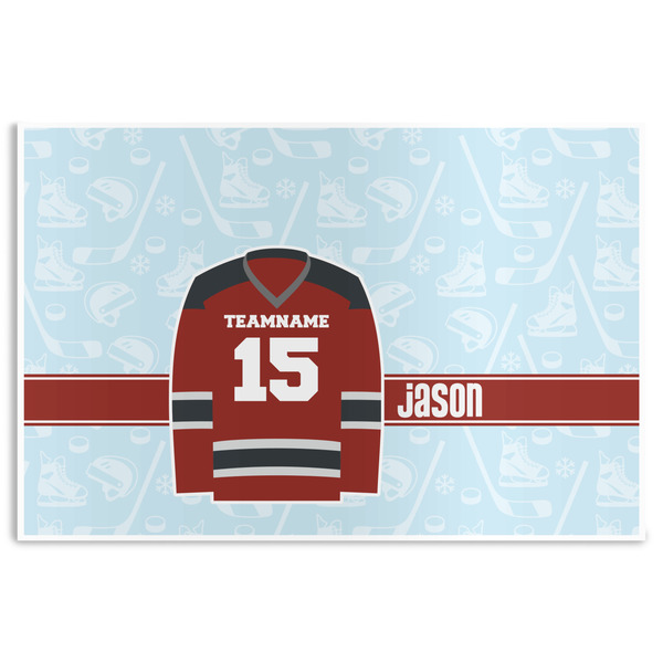 Custom Hockey Disposable Paper Placemats (Personalized)