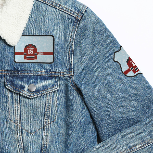 Hockey Patches Lifestyle Jean Jacket Detail