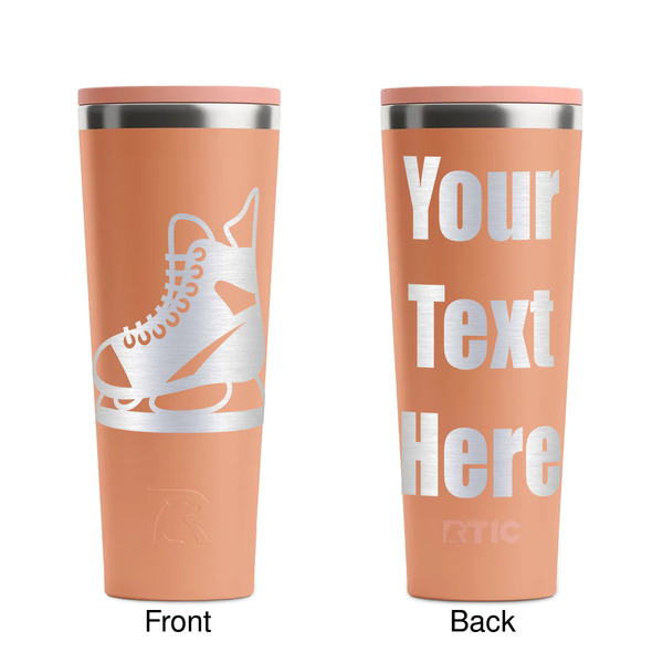 Hockey Peach RTIC Everyday Tumbler - 28 oz. - Front and Back