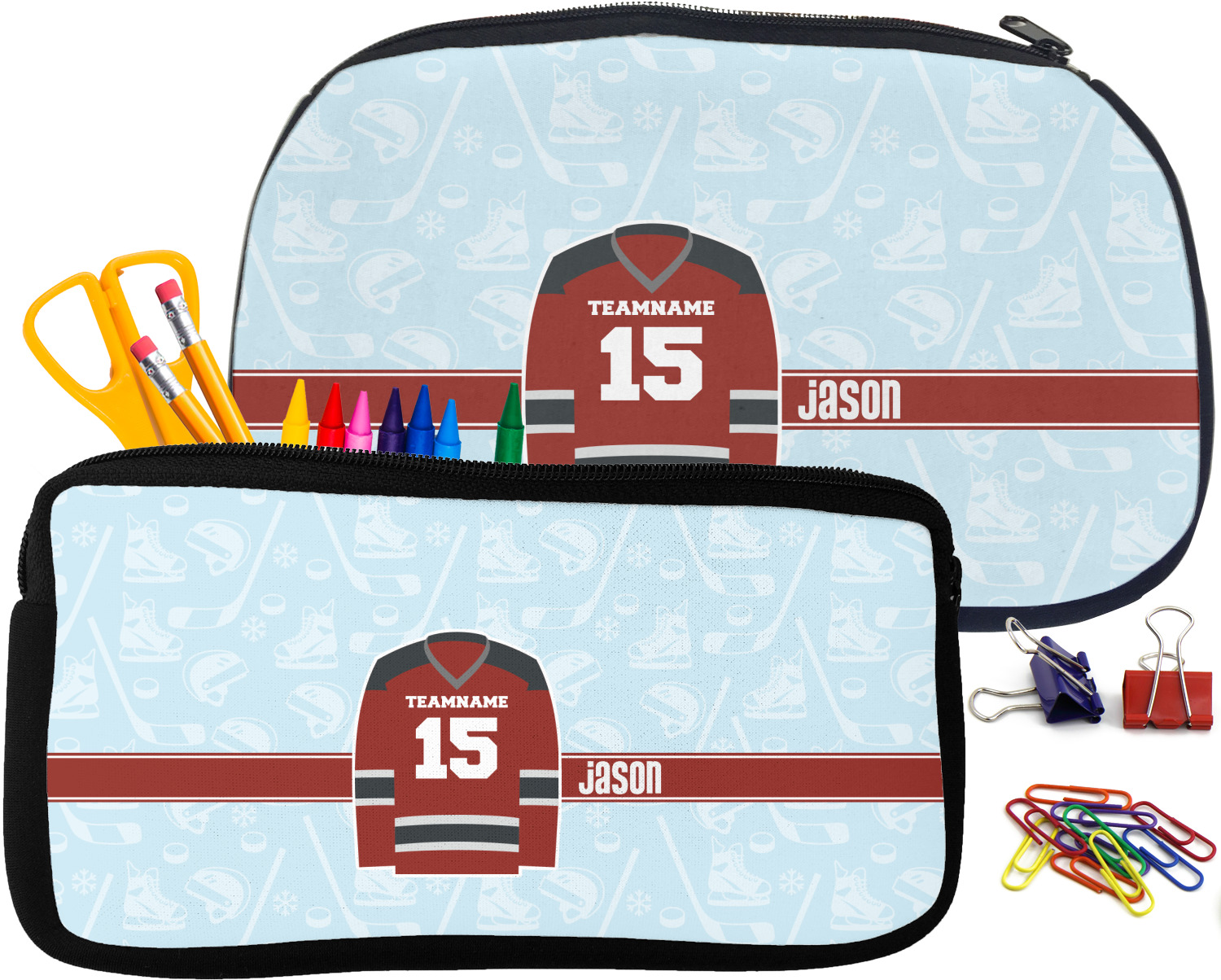 Hockey Pencil / School Supplies Bag (Personalized) YouCustomizeIt