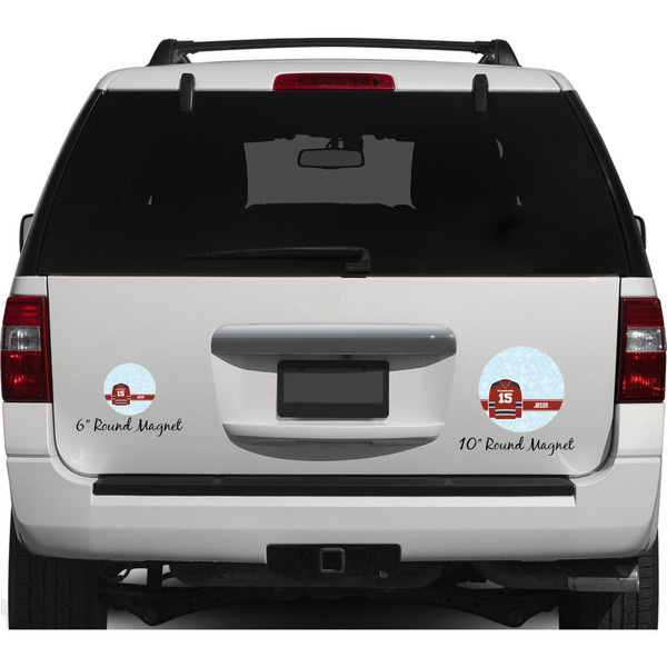 Hockey Personalized Car Magnets on Ford Explorer