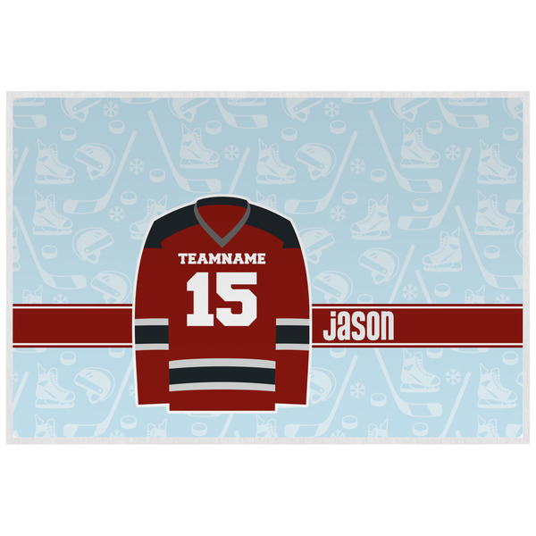 Custom Hockey Laminated Placemat w/ Name and Number