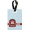 Hockey Plastic Luggage Tag - Rectangular w/ Name and Number