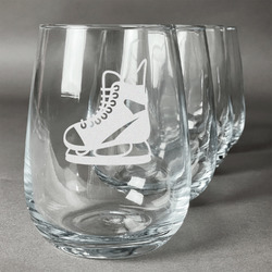Hockey Stemless Wine Glasses (Set of 4)