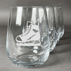 Hockey Stemless Wine Glasses (Set of 4)