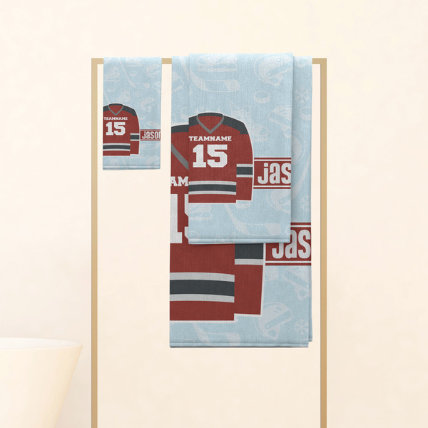 Hockey Personalized Towel Set