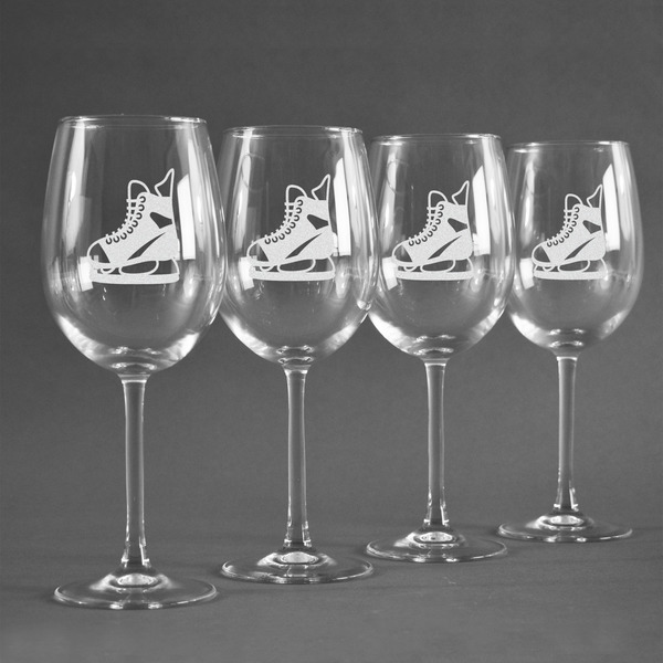 Hockey Personalized Wine Glasses (Set of 4)