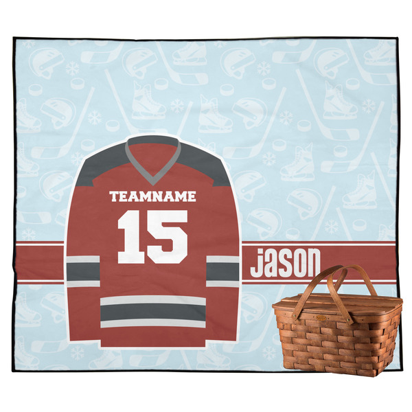 Custom Hockey Outdoor Picnic Blanket (Personalized)