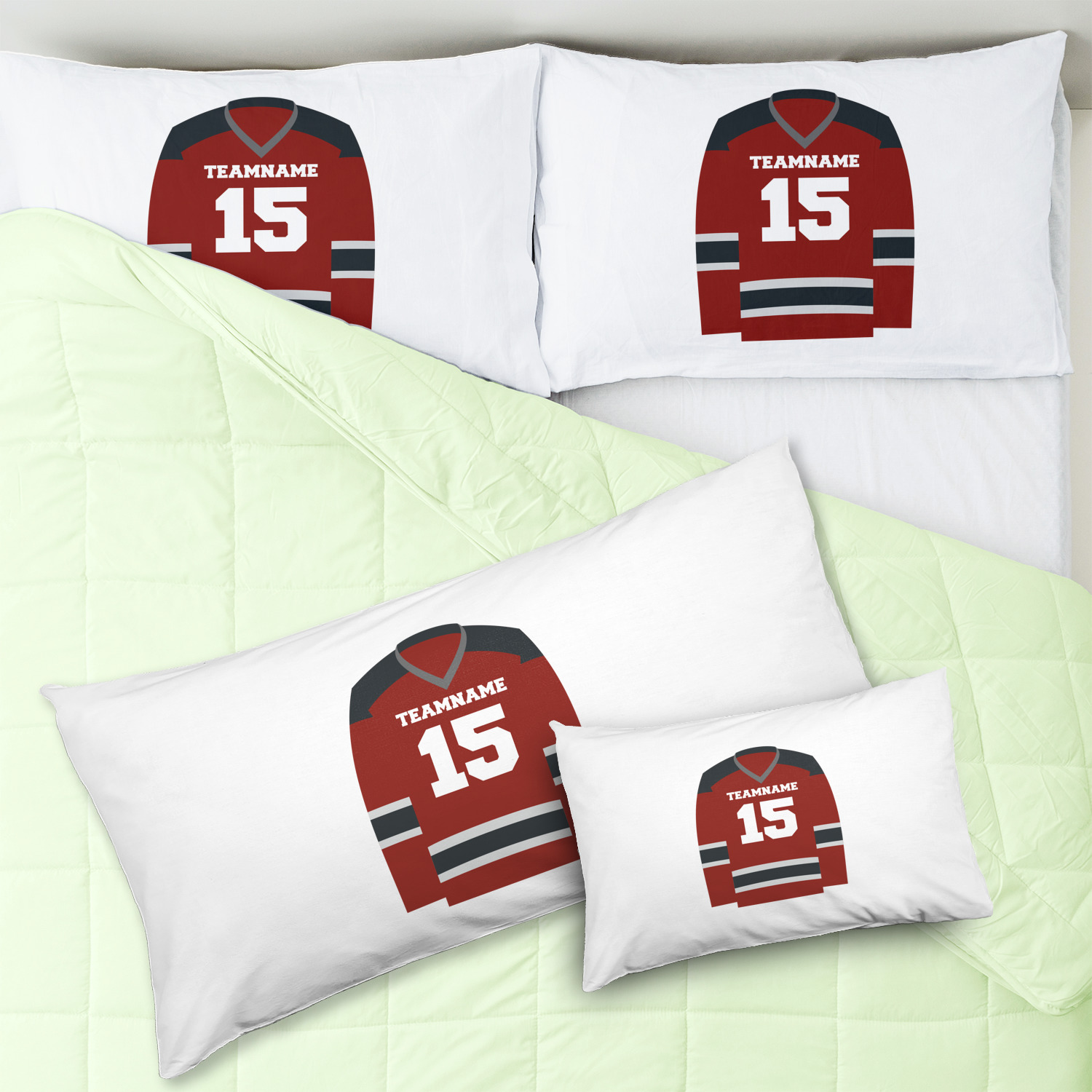 Custom Hockey Pillow Case - Standard - Graphic (Personalized)