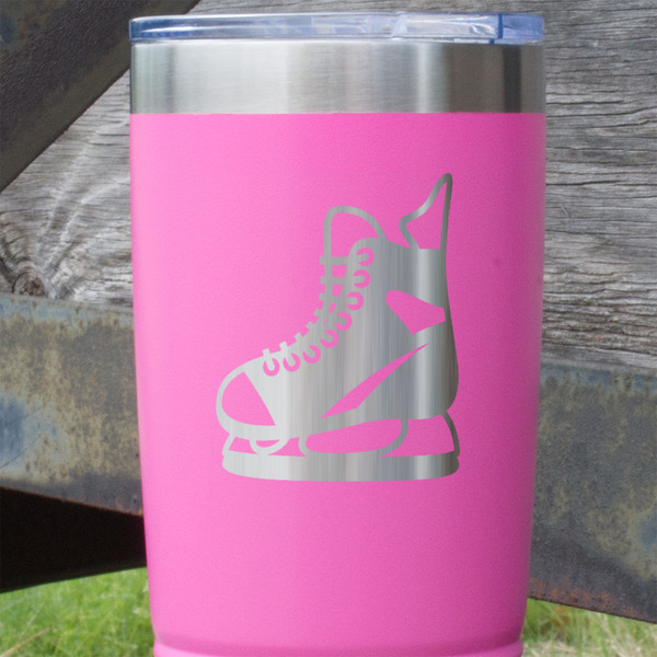 Hockey Pink Polar Camel Tumbler - 20oz - Close Up