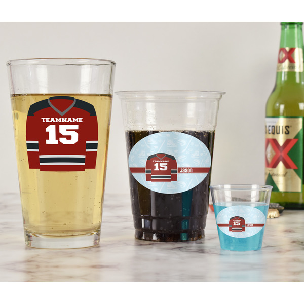 Hockey Pint Glass - Two Content - In Context