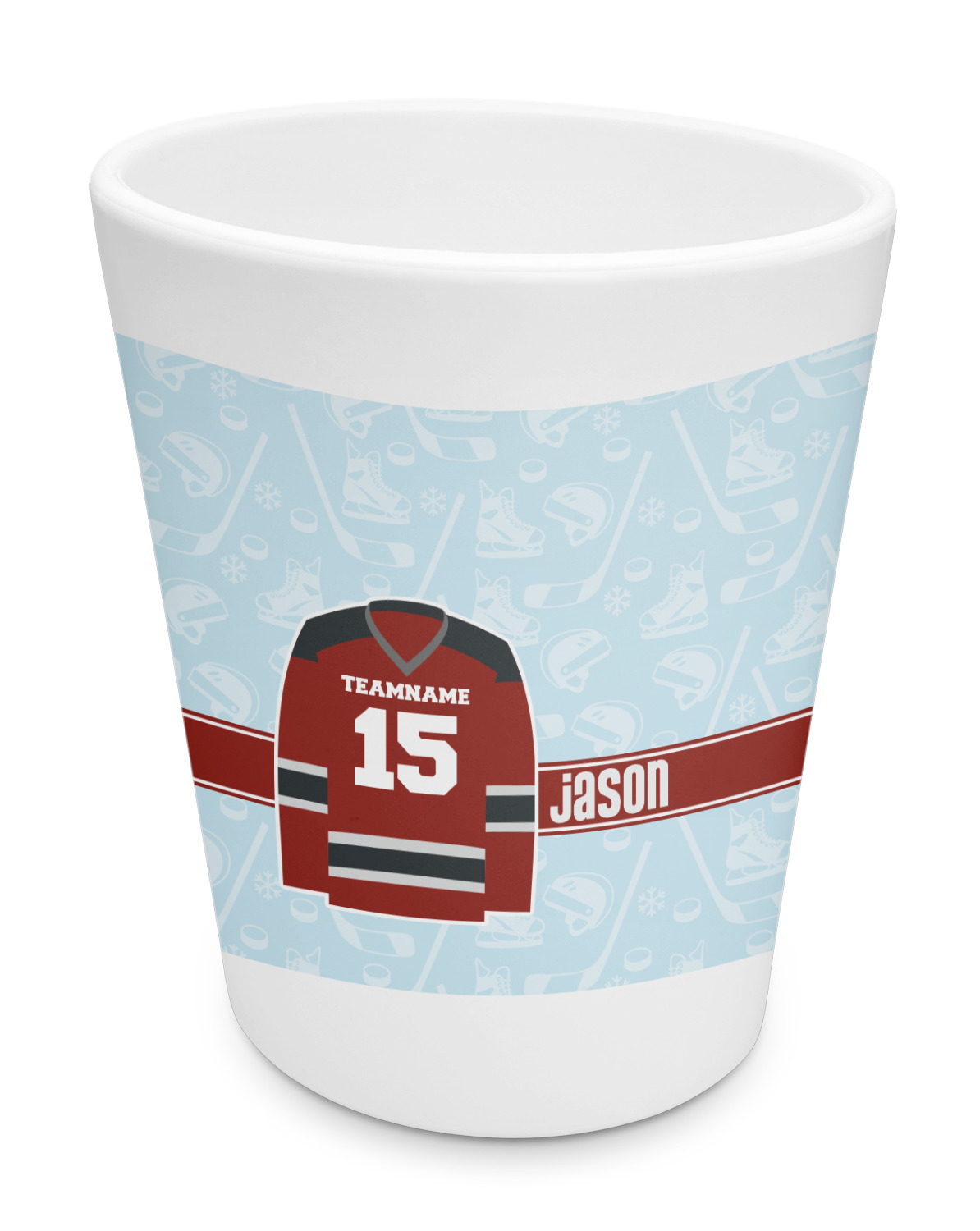 Hockey Plastic Tumbler 6oz (Personalized) YouCustomizeIt
