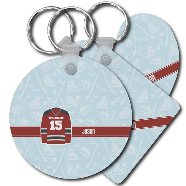 Custom Hockey Plastic Keychain (Personalized)