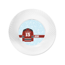 Hockey Plastic Party Appetizer & Dessert Plates - 6" (Personalized)