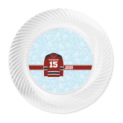 Hockey Plastic Party Dinner Plates - 10" (Personalized)