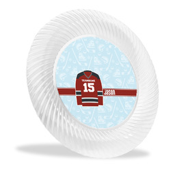 Hockey Plastic Party Dinner Plates - 10" (Personalized)