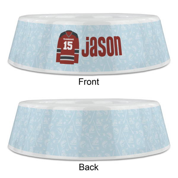 Hockey Plastic Pet Bowls - Large - APPROVAL