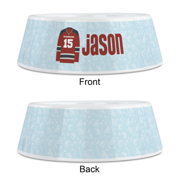 Hockey Plastic Pet Bowls - Medium - APPROVAL