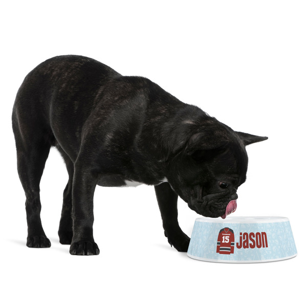 Hockey Plastic Pet Bowls - Medium - LIFESTYLE