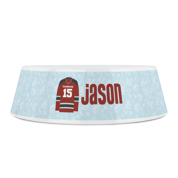 Hockey Plastic Pet Bowls - Small - FRONT