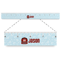 Hockey Plastic Ruler - 12" (Personalized)