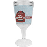Hockey Wine Tumbler - 11 oz Plastic (Personalized)