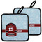 Hockey Pot Holders - Set of 2 w/ Name and Number