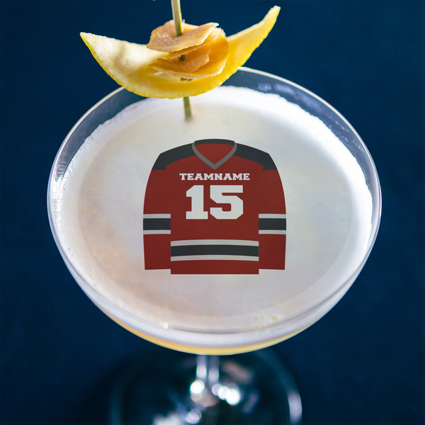 Hockey Printed Drink Topper - Large - In Context