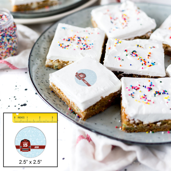 Hockey Printed Icing Circle - Medium - In Context