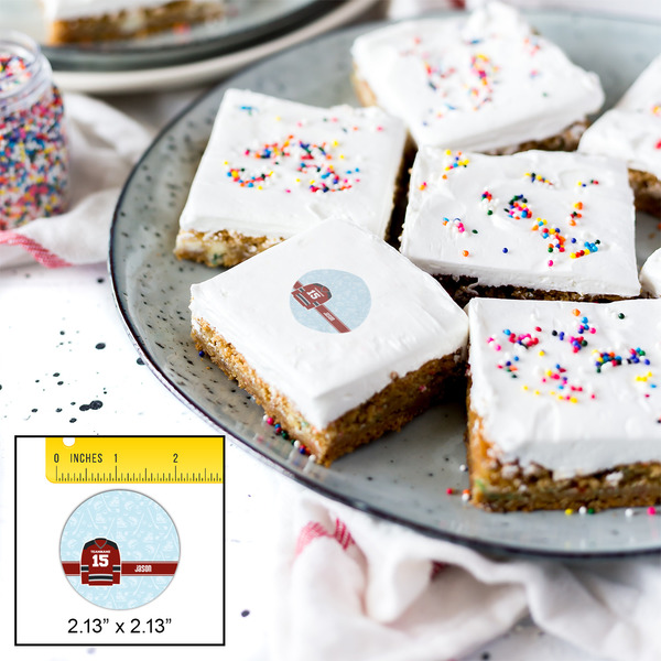 Hockey Printed Icing Circle - Small - In Context