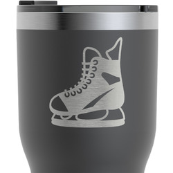 Hockey RTIC Tumbler - Black - Engraved Front & Back (Personalized)