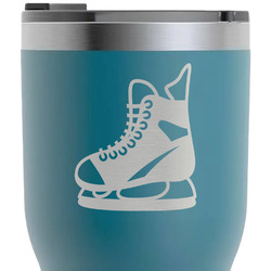 Hockey RTIC Tumbler - Dark Teal - Laser Engraved - Double-Sided (Personalized)