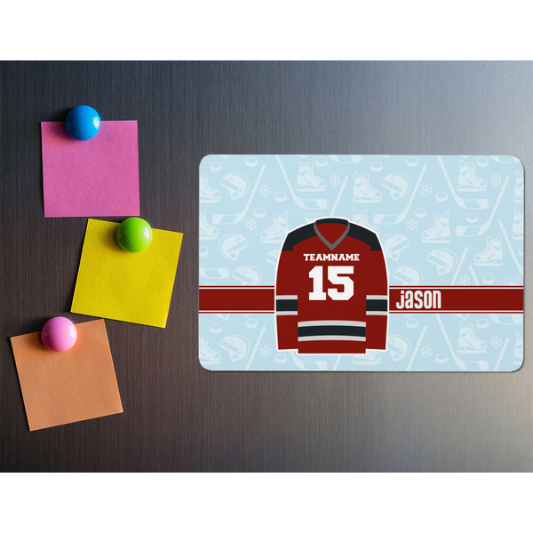 Hockey Rectangular Fridge Magnet - LIFESTYLE