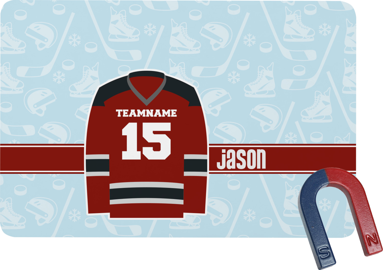 Hockey Rectangular Fridge Magnet Personalized Youcustomizeit